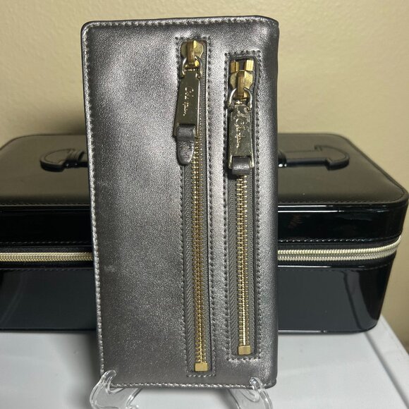 Cole Haan Silver Color Long Organizer Wallet - Picture 1 of 12